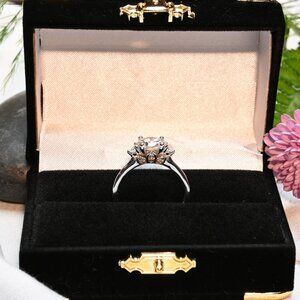 Pure Brilliance · 2ct Tapered Multi-Stone Moissanite Ring · Sterling Silver